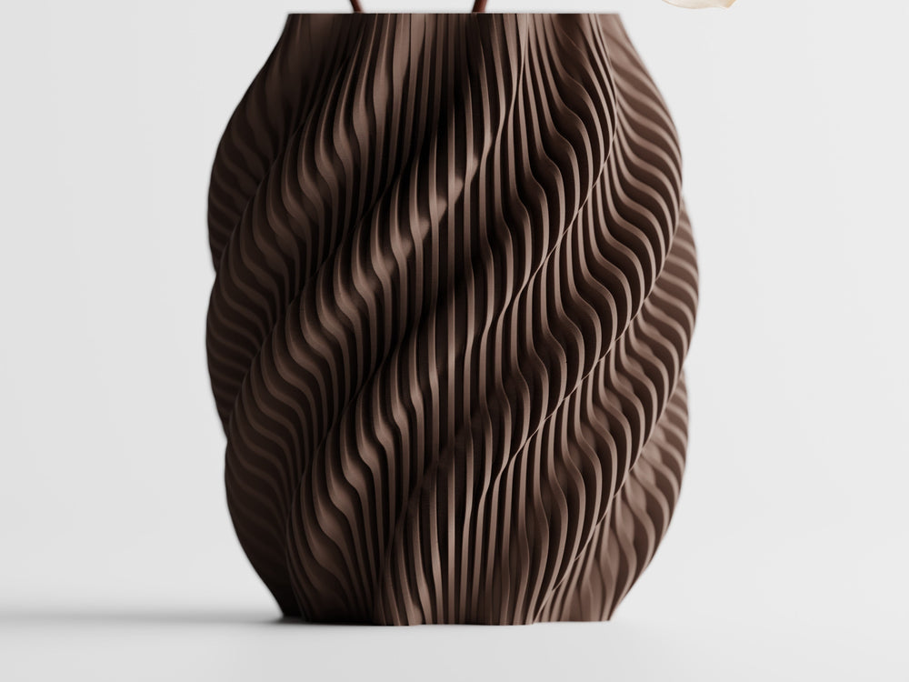 SWAY Vase Dunkelbraun — Detail 2