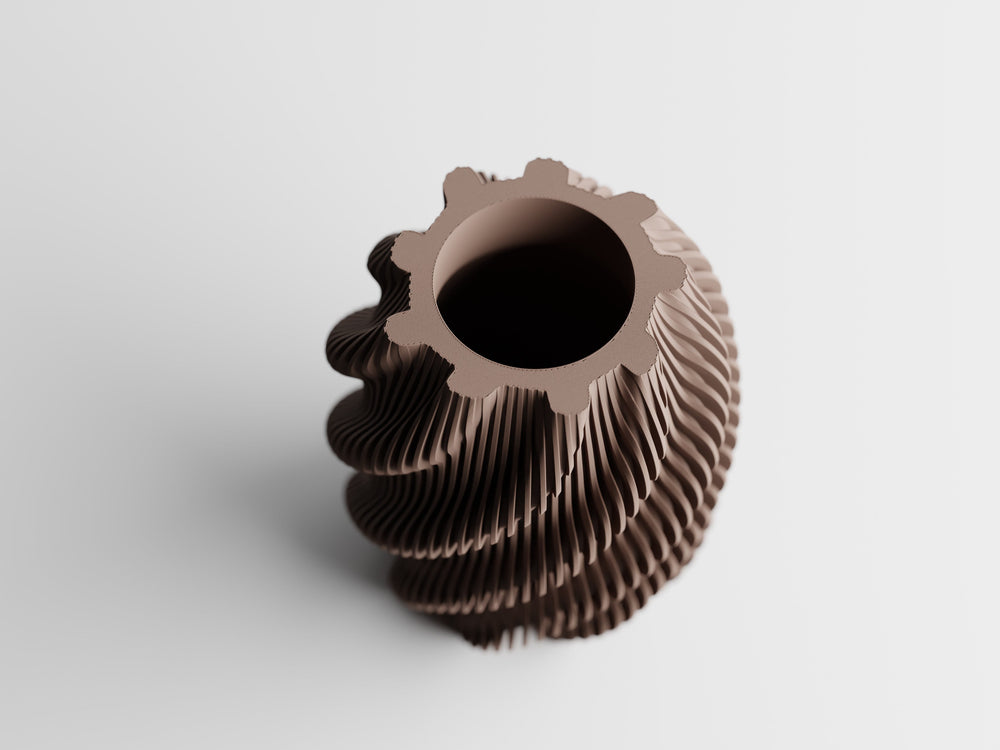 SWAY Vase Dunkelbraun — Ansicht oben