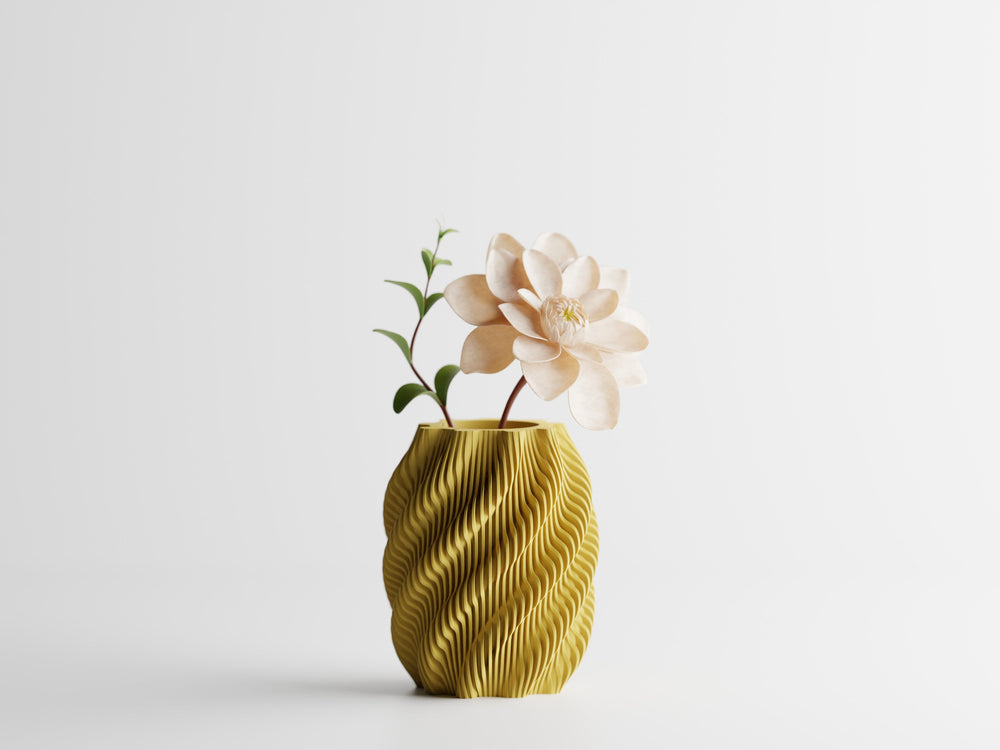 SWAY Vase Gelb