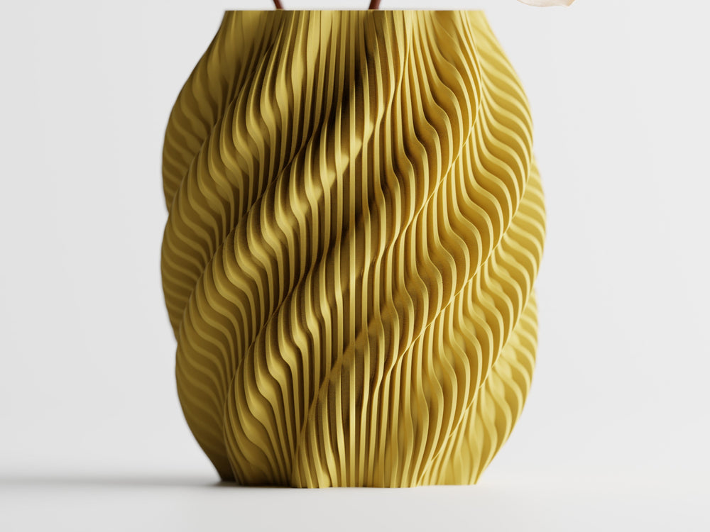 SWAY Vase Gelb — Detail 2