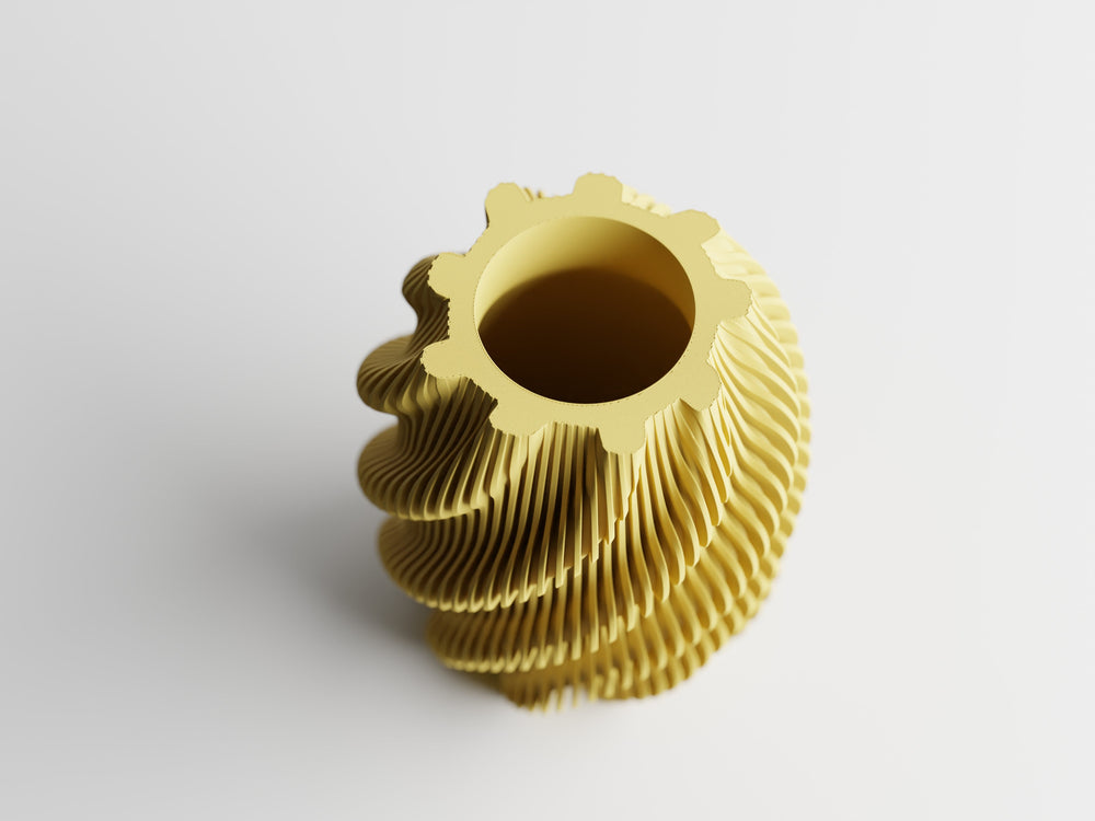 SWAY Vase Gelb — Ansicht oben